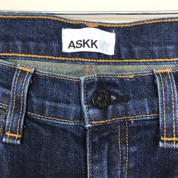 ASKK NY Jax High Waist Raw Hem Skinny Jeans
